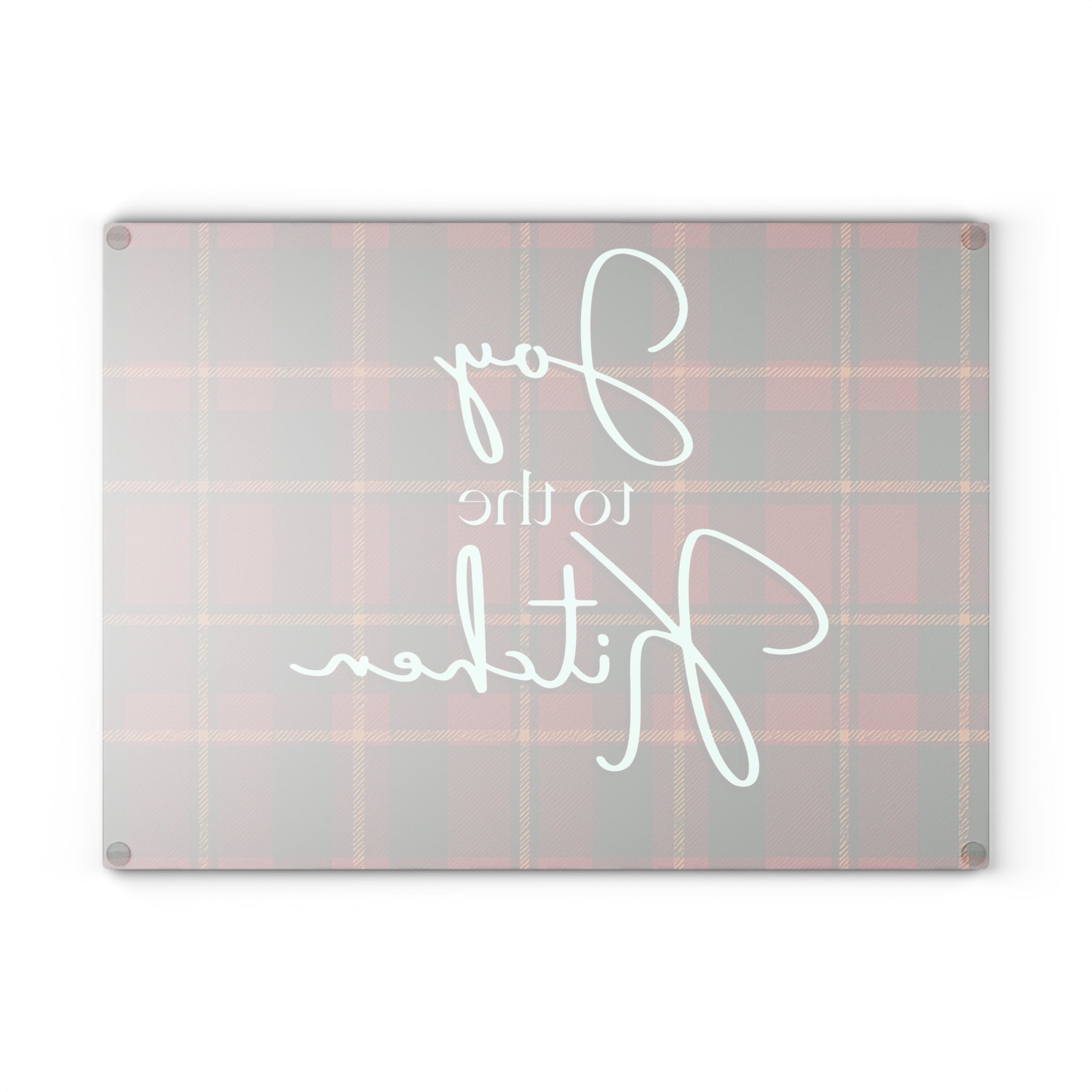 Joyful Holiday Glass Cutting Board