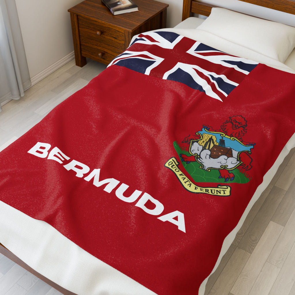Bermuda Flag Velveteen Plush Blanket