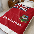 Bermuda Flag Velveteen Plush Blanket