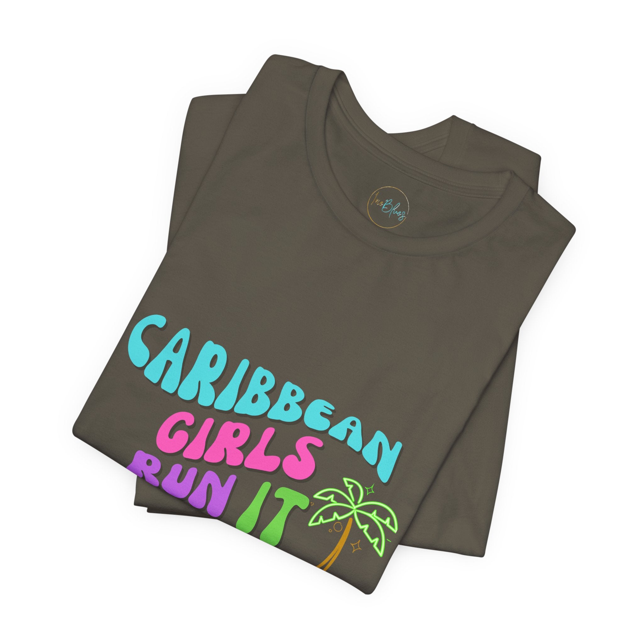 Caribbean Gyals Run It Tee Retro Tee - Irie Blues Boutique