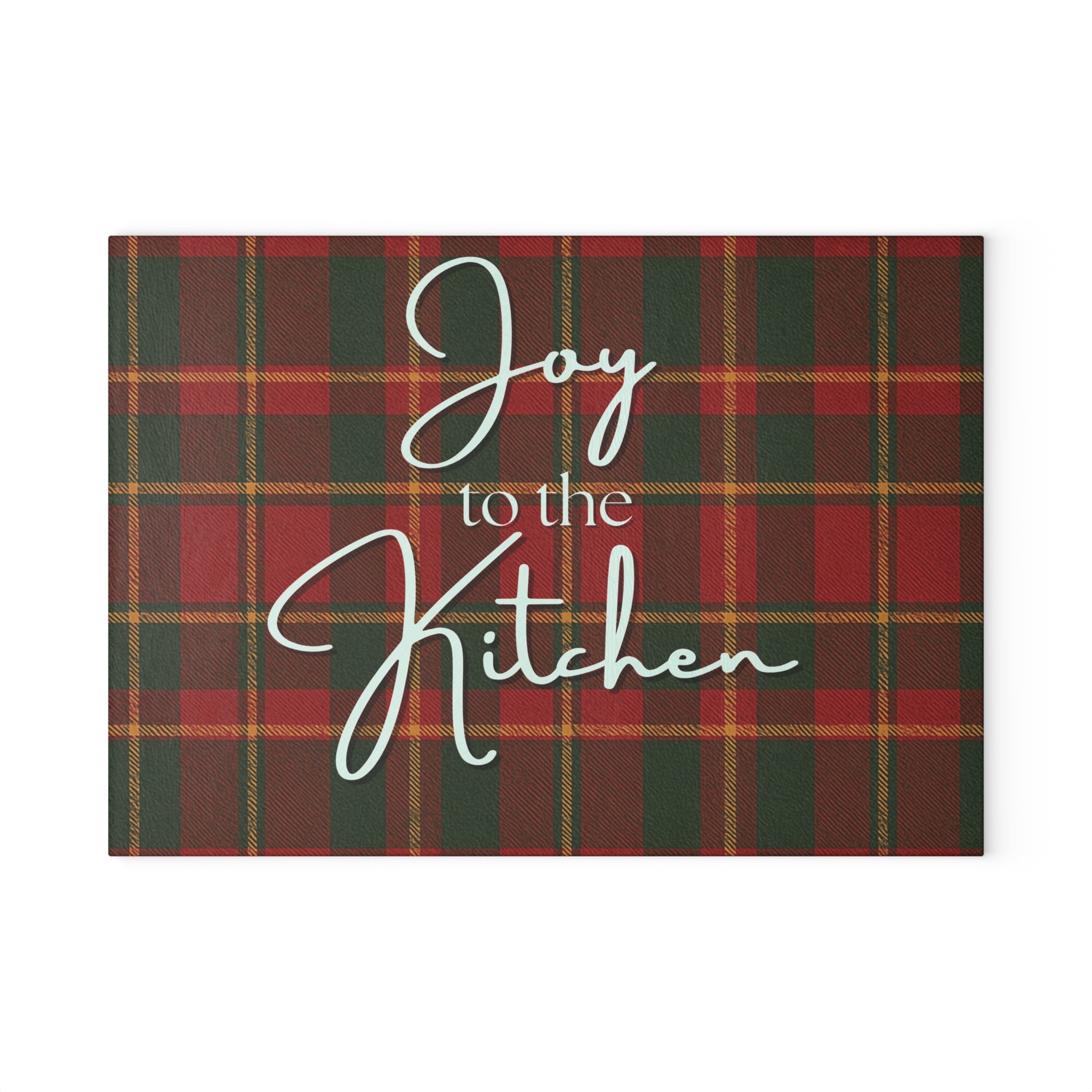 Joyful Holiday Glass Cutting Board