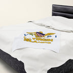 US Virgin Islands Flag Velveteen Plush Blanket - Irie Blues Boutique