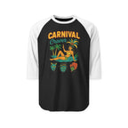 Carnival Craver Unisex Three-Quarter Sleeve Raglan Shirt - Irie Blues Boutique