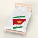Suriname Flag Velveteen Plush Blanket - Irie Blues Boutique