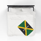 Jamaica Flag Velveteen Plush Blanket - Irie Blues Boutique