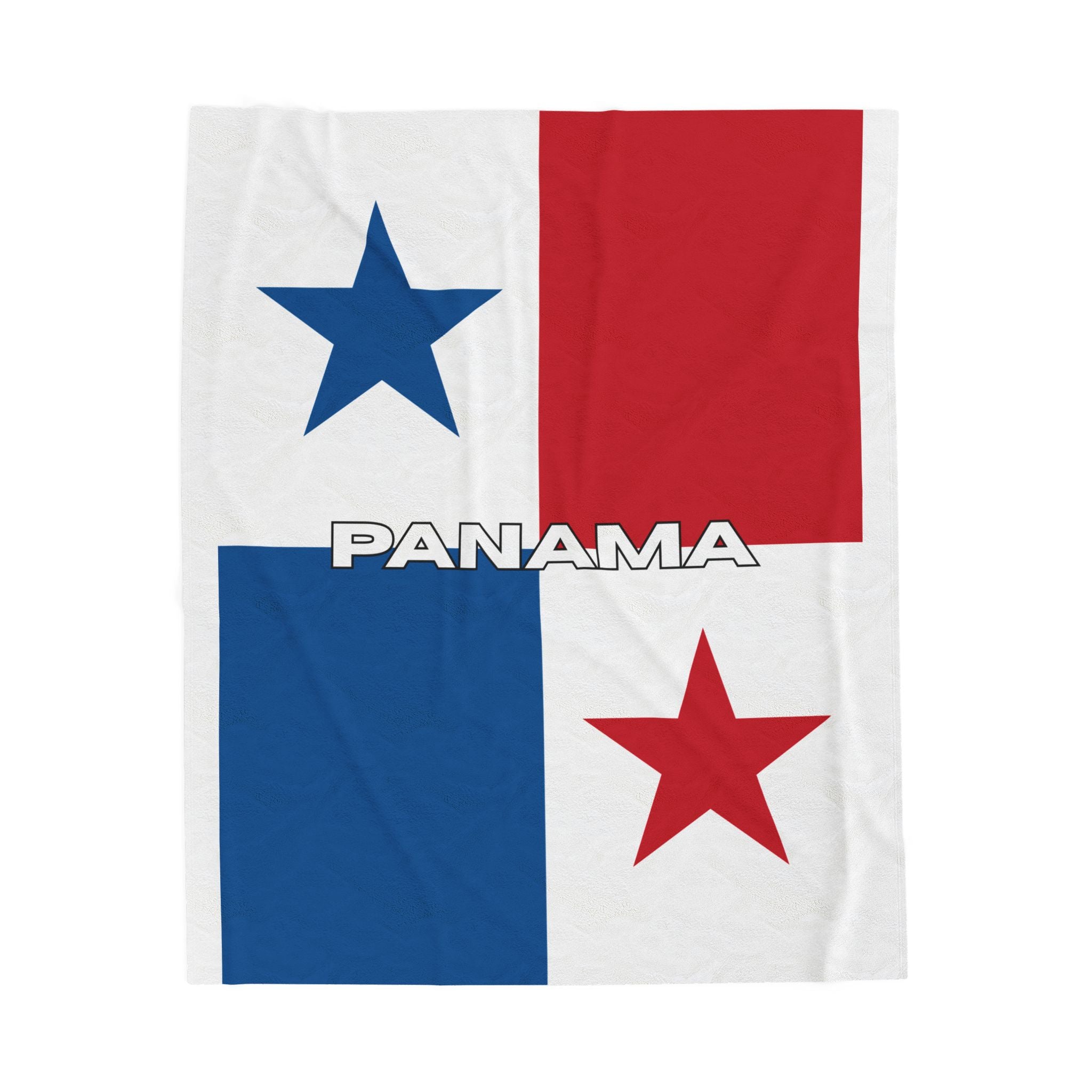 Panama Flag Velveteen Plush Blanket - Irie Blues Boutique
