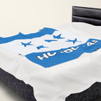 Honduras Flag Velveteen Plush Blanket - Irie Blues Boutique