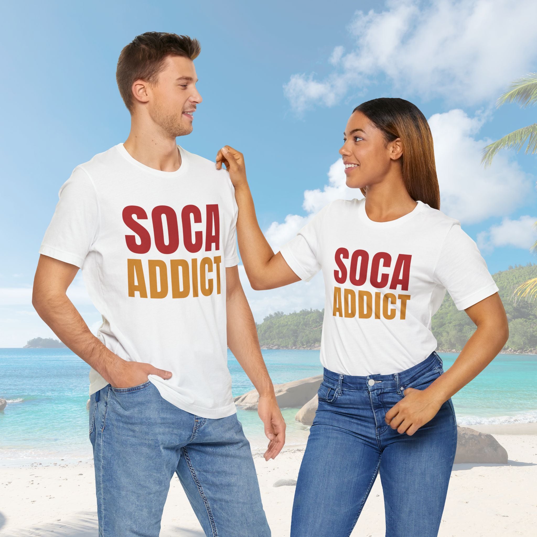 Soca Addict T-Shirt - Fun & Bold Unisex Tee for Music Lovers, Festivals, Parties, Gifts, Summer Wear - Irie Blues Boutique