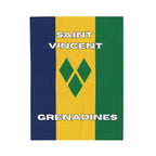 Saint Vincent & Grenadine Flag Velveteen Plush Blanket - Irie Blues Boutique
