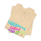 Caribbean Gyals Run It Tee Retro Tee - Irie Blues Boutique