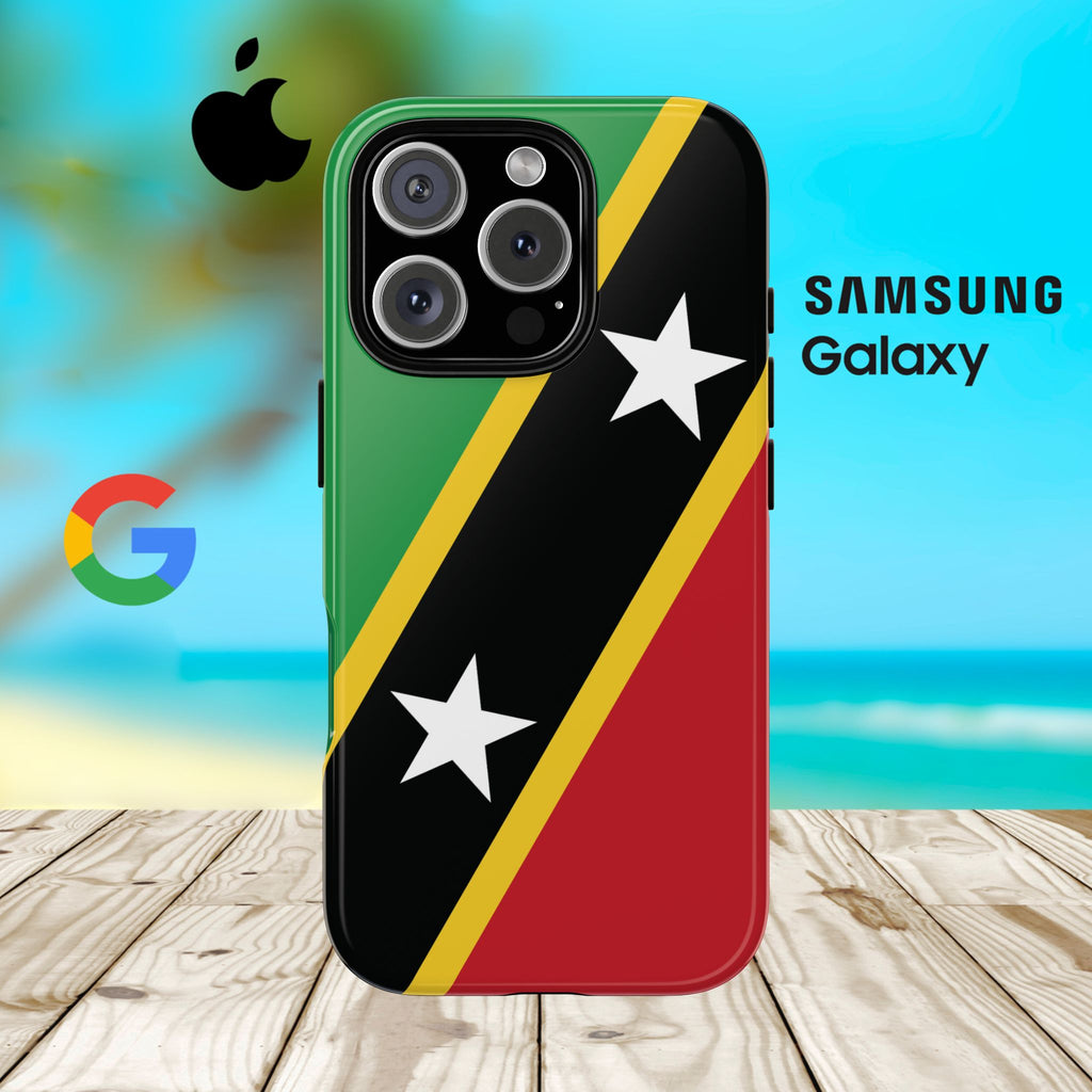 Saint Kitts and Nevis Flag Tough Phone Case -USVI Protective Phone Cover, Caribbean Flag Design, Flag Lover Gift, Island Phone Accessories, - Irie Blues Boutique