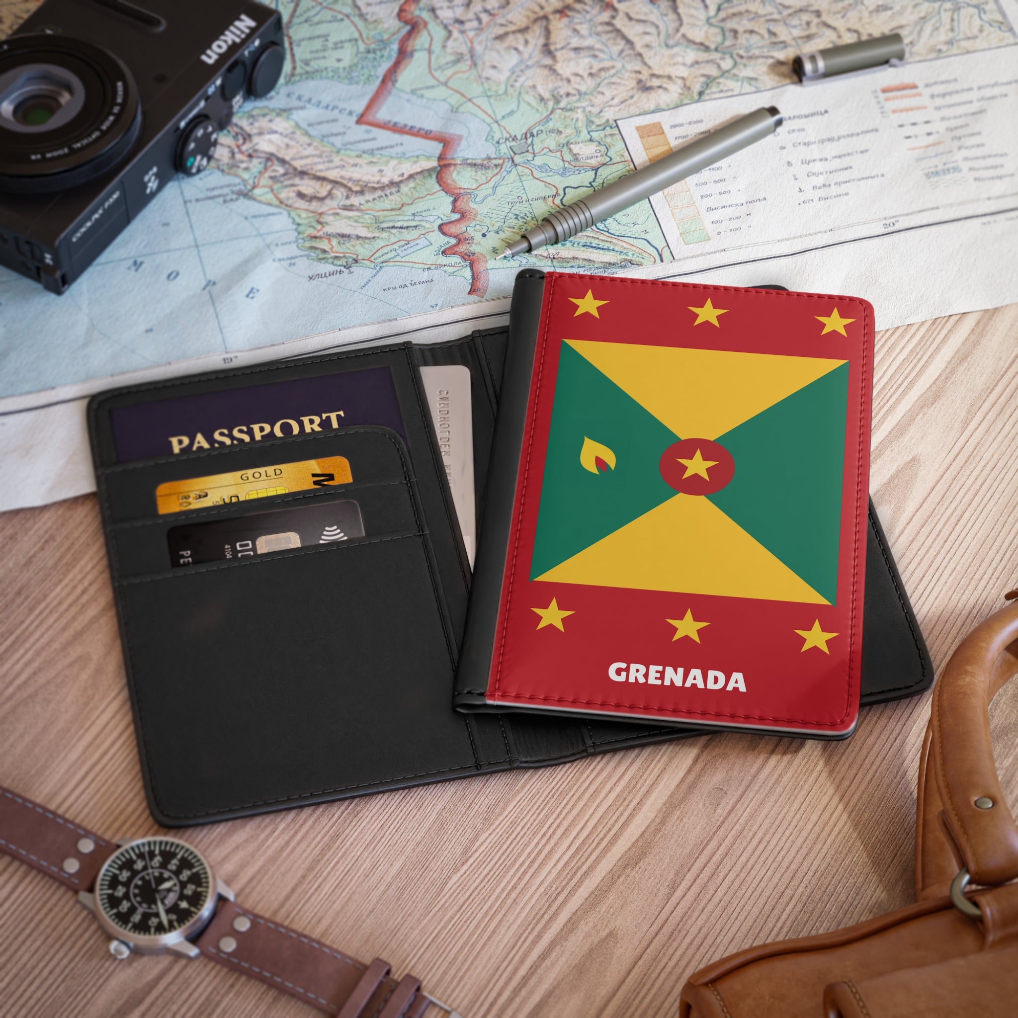 Grenada Flag Passport Cover - Irie Blues Boutique