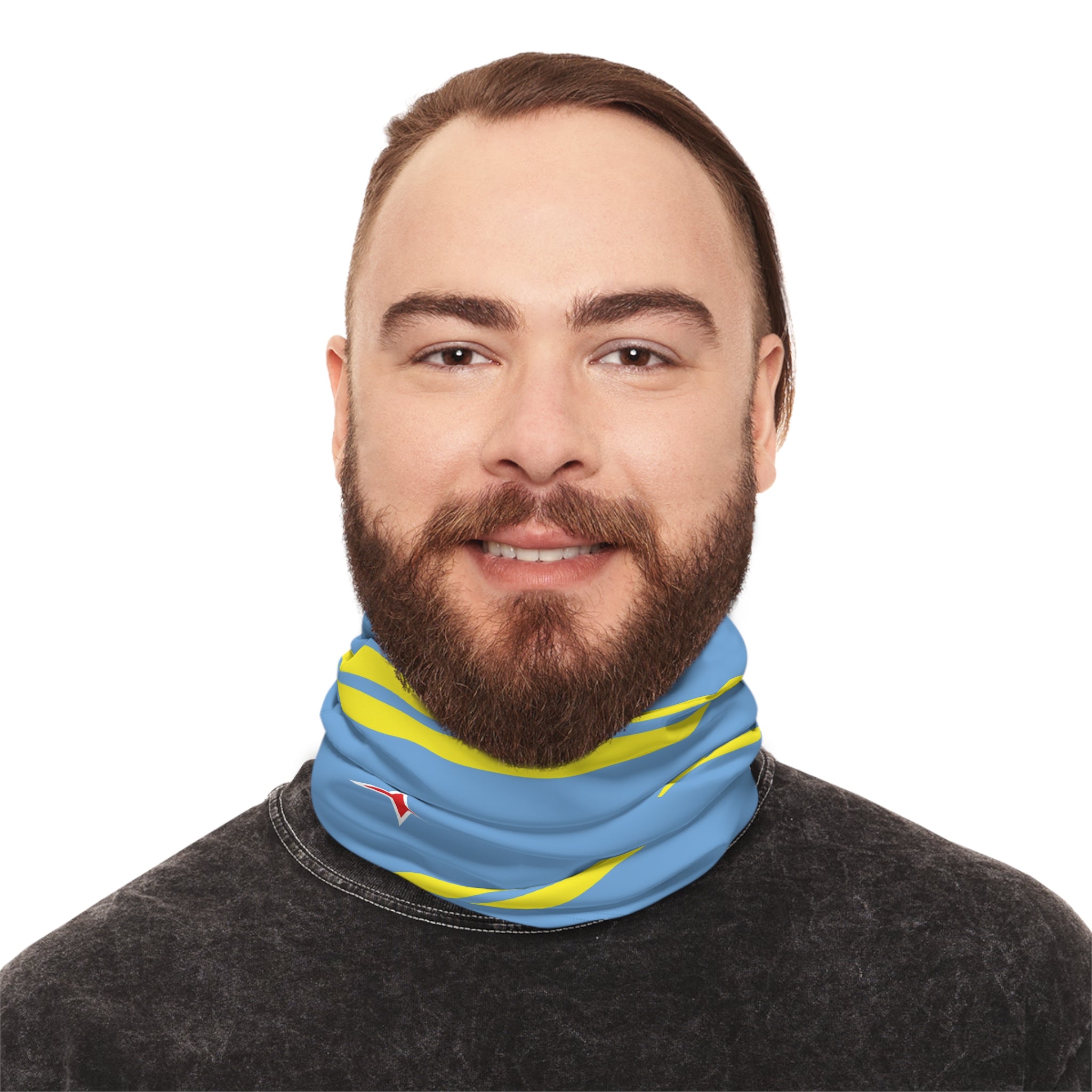 Aruba Flag Neck Gaiter Carnival Mask - Irie Blues Boutique