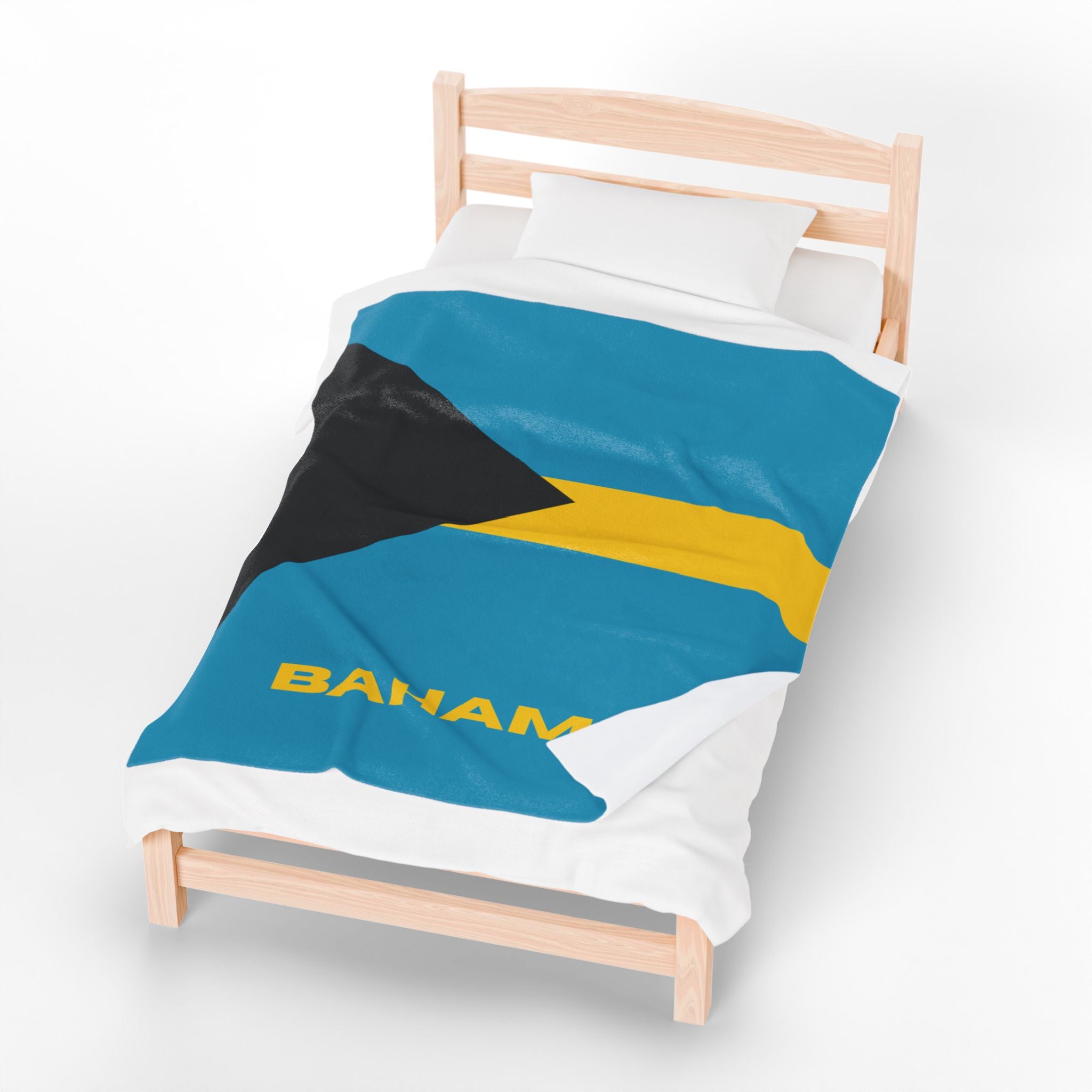 Bahamas Flag Velveteen Plush Blanket