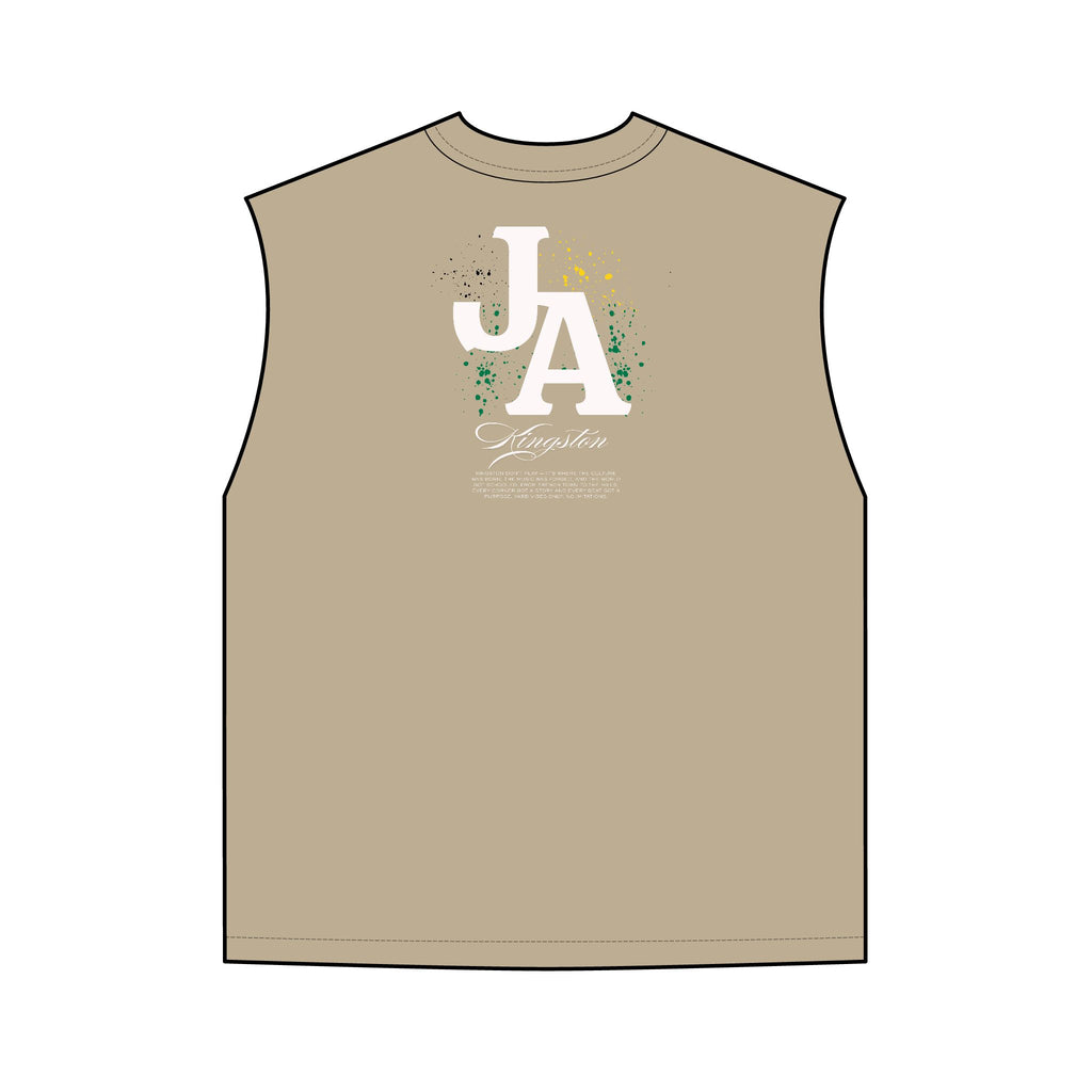 JA Caribbean Tank Top — Retro Island Vibe Sleeveless Tee - Irie Blues Boutique
