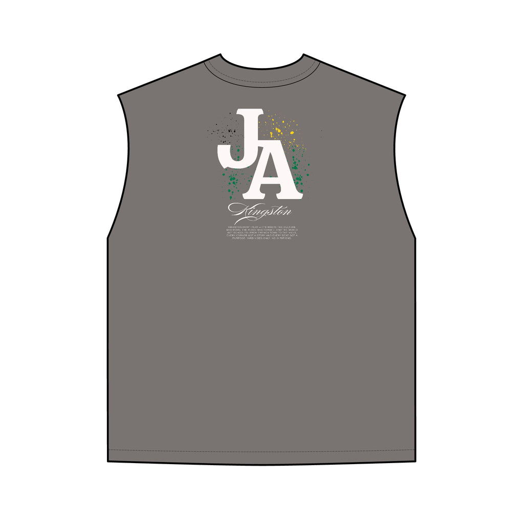 JA Caribbean Tank Top — Retro Island Vibe Sleeveless Tee - Irie Blues Boutique