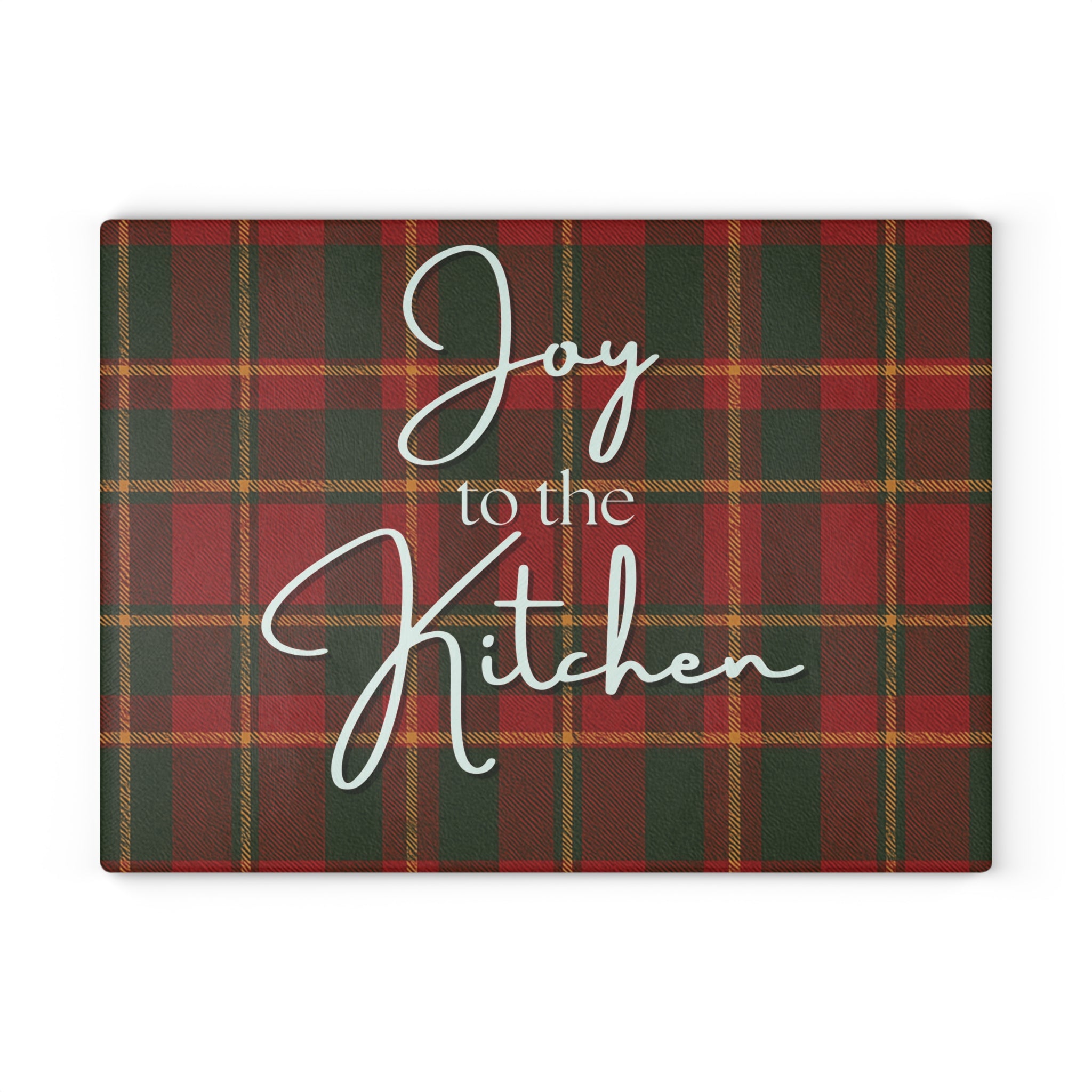 Joyful Holiday Glass Cutting Board