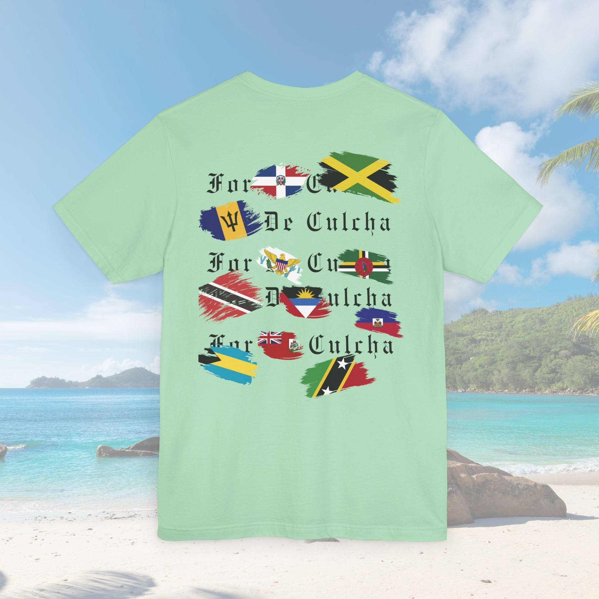 For The Culture Caribbean Flags Unisex T-Shirt - Irie Blues Boutique