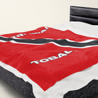 Trinidad Tobago Flag Velveteen Plush Blanket - Irie Blues Boutique