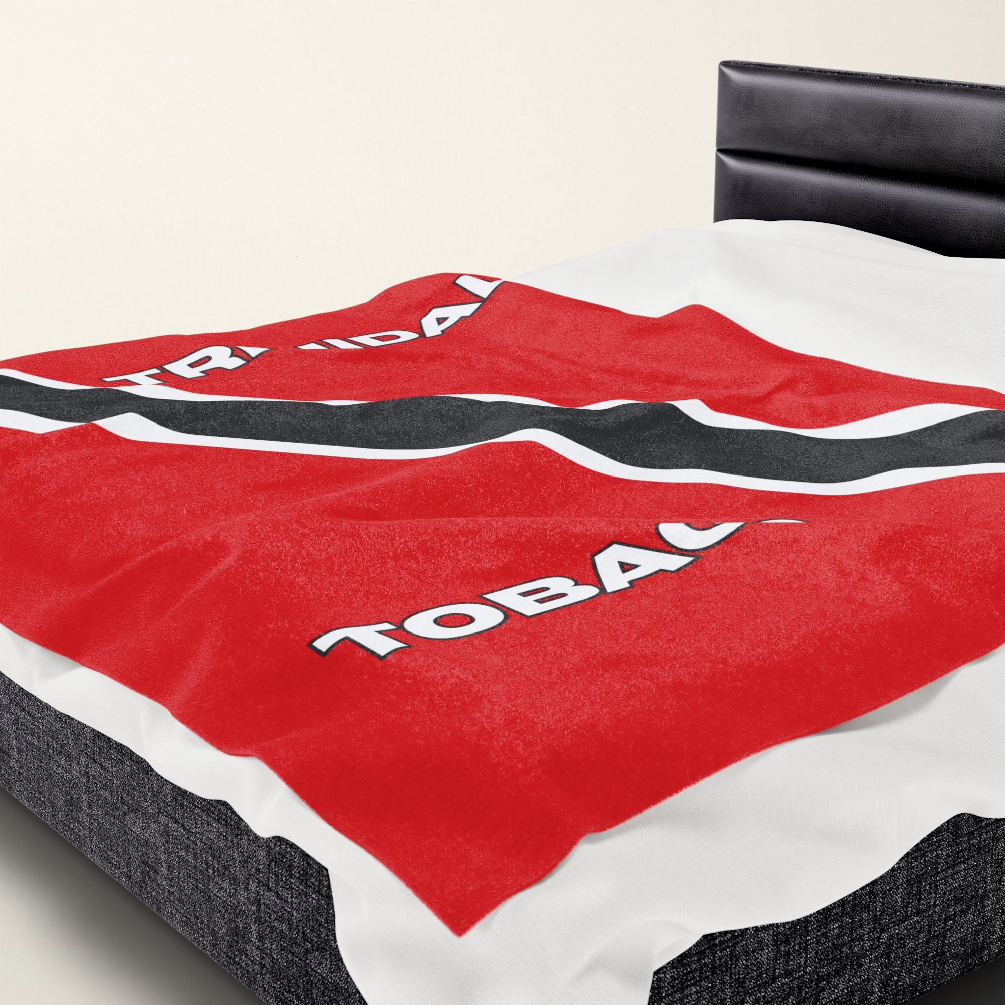 Trinidad Tobago Flag Velveteen Plush Blanket - Irie Blues Boutique