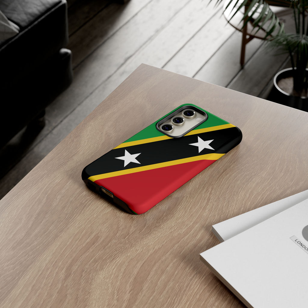 Saint Kitts and Nevis Flag Tough Phone Case -USVI Protective Phone Cover, Caribbean Flag Design, Flag Lover Gift, Island Phone Accessories, - Irie Blues Boutique