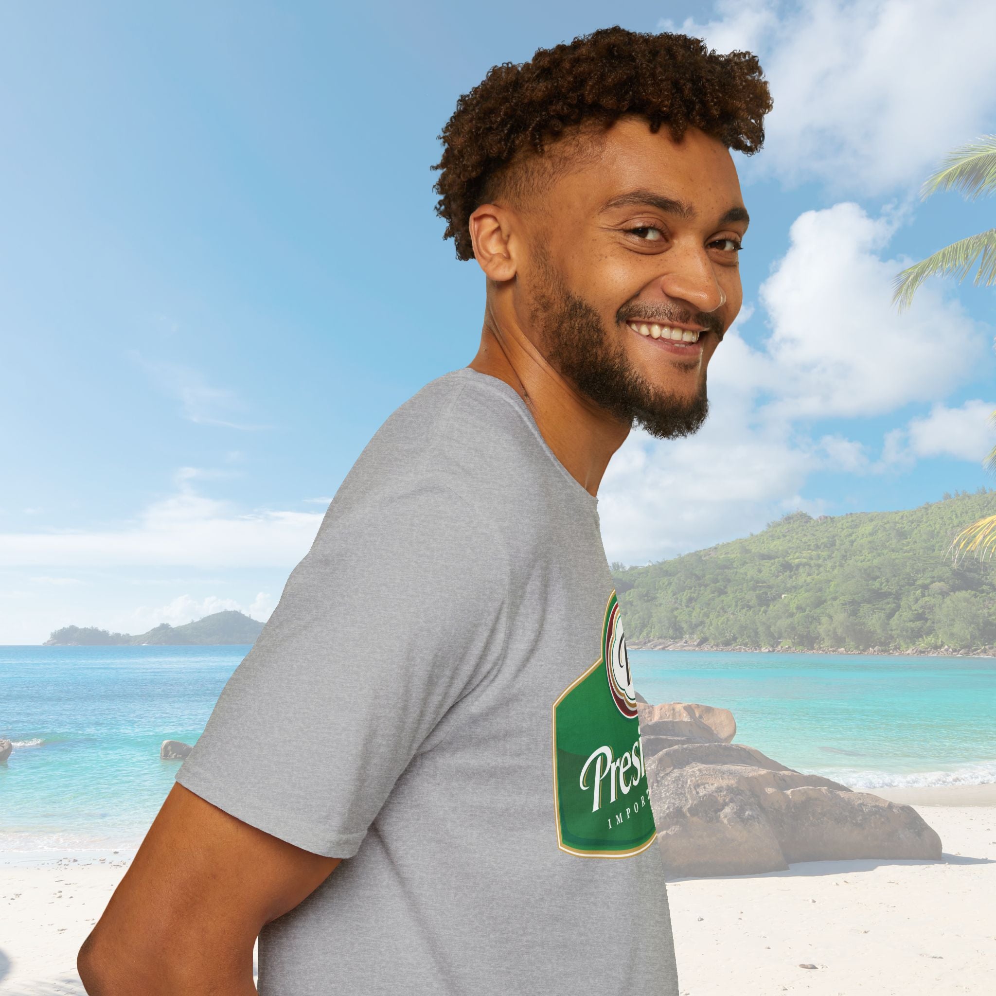 Dominican Republic Presidente Beer Logo Unisex T-Shirt - Irie Blues Boutique