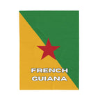 French Guiana Flag Velveteen Plush Blanket - Irie Blues Boutique