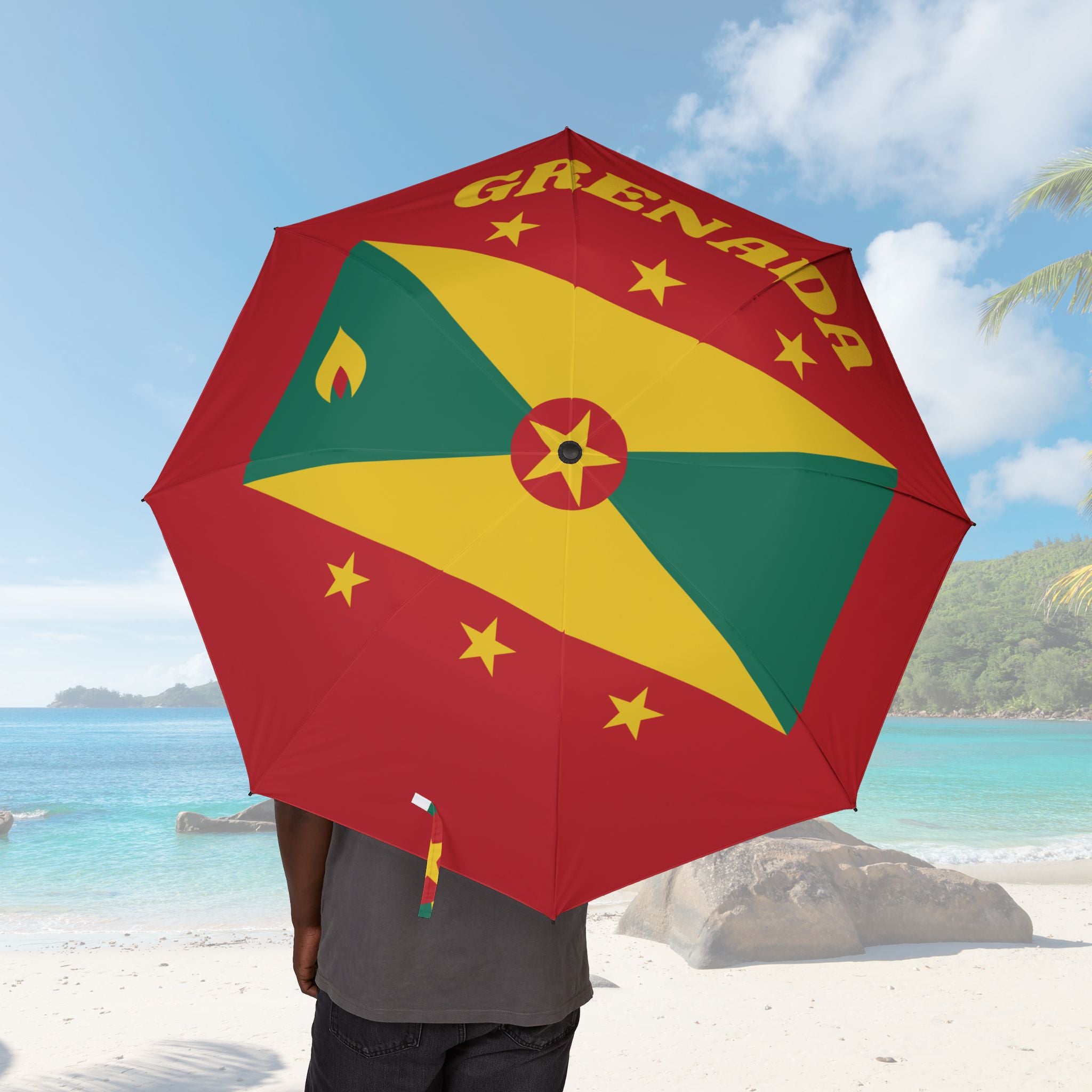 Grenada Flag Umbrella - Irie Blues Boutique