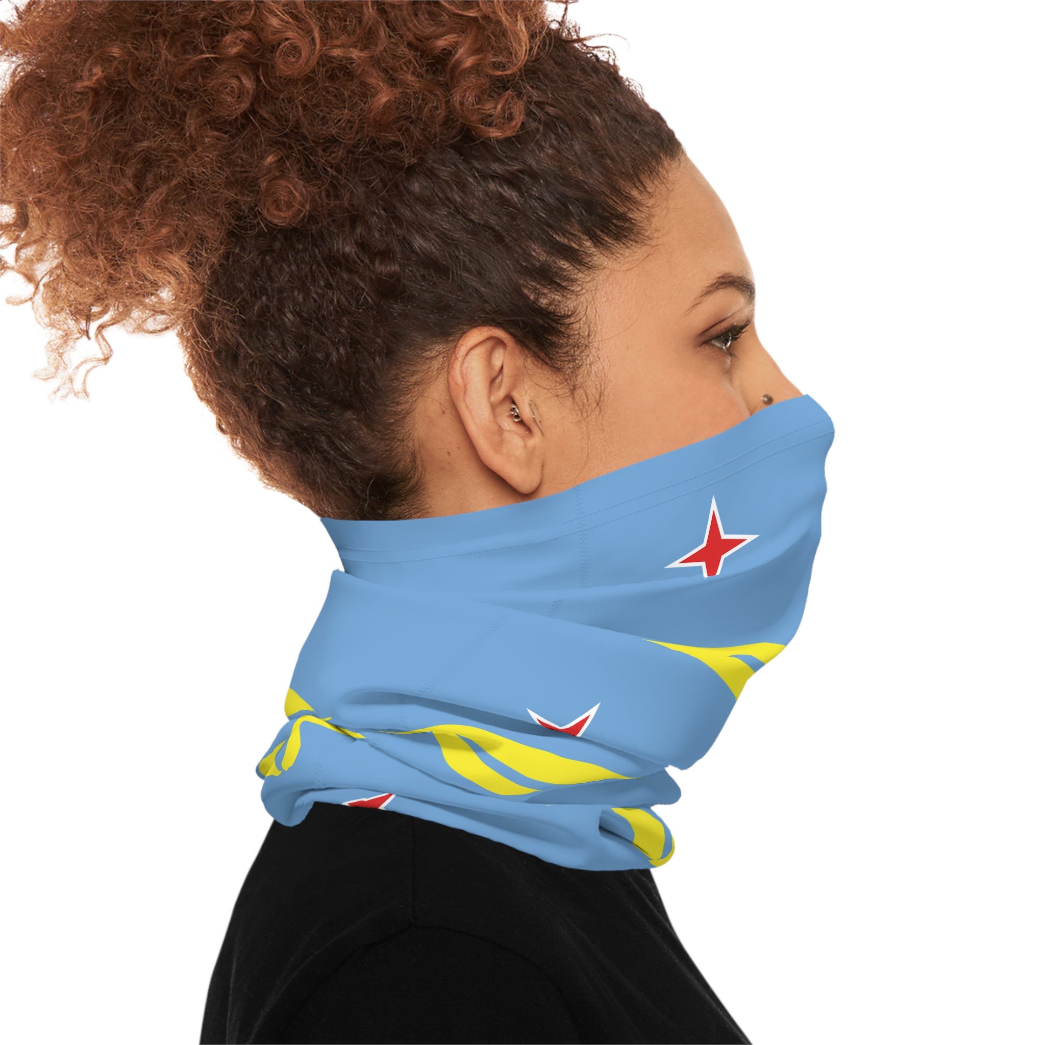 Aruba Flag Neck Gaiter Carnival Mask - Irie Blues Boutique