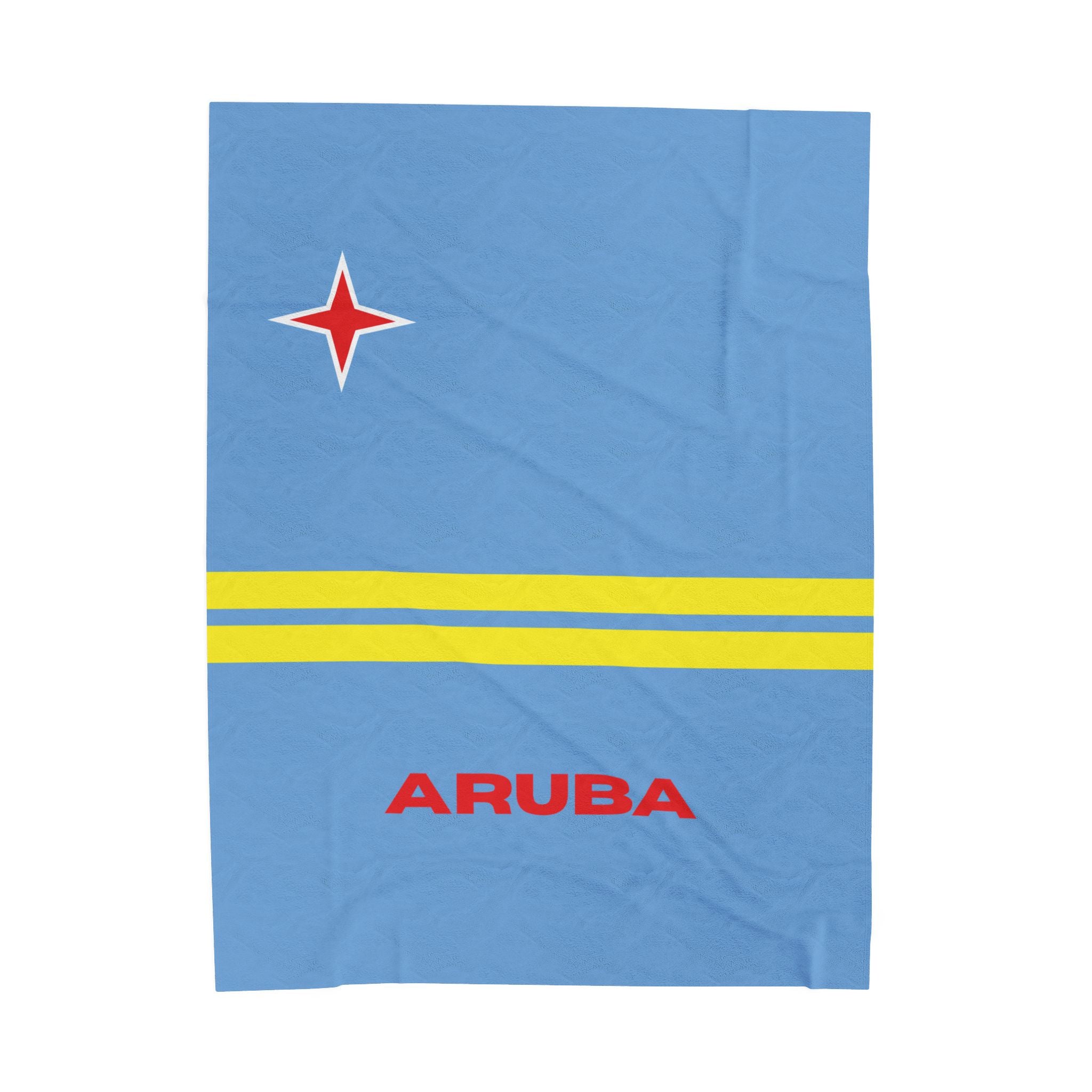 Aruba Flag Velveteen Plush Blanket