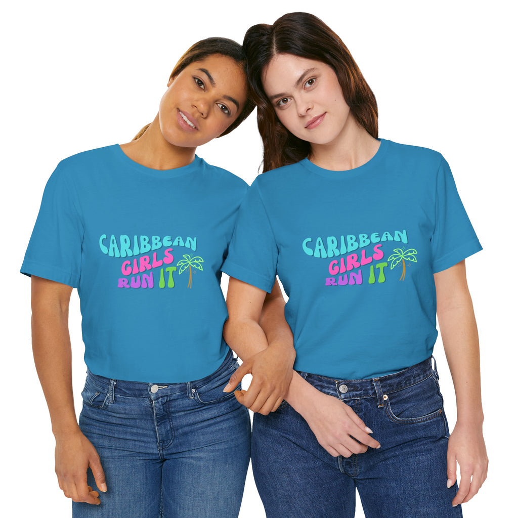 Caribbean Gyals Run It Tee Retro Tee - Irie Blues Boutique