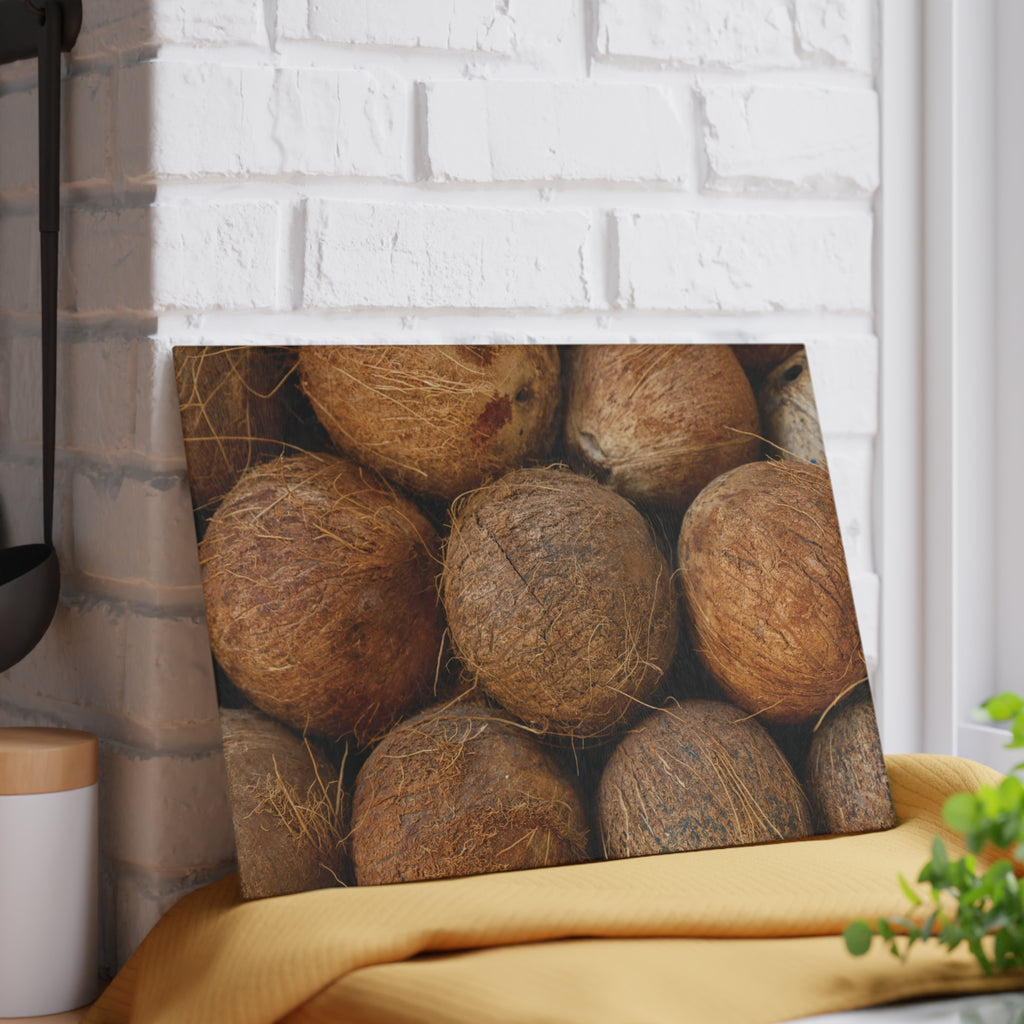 Coconuts Glass Cutting Board