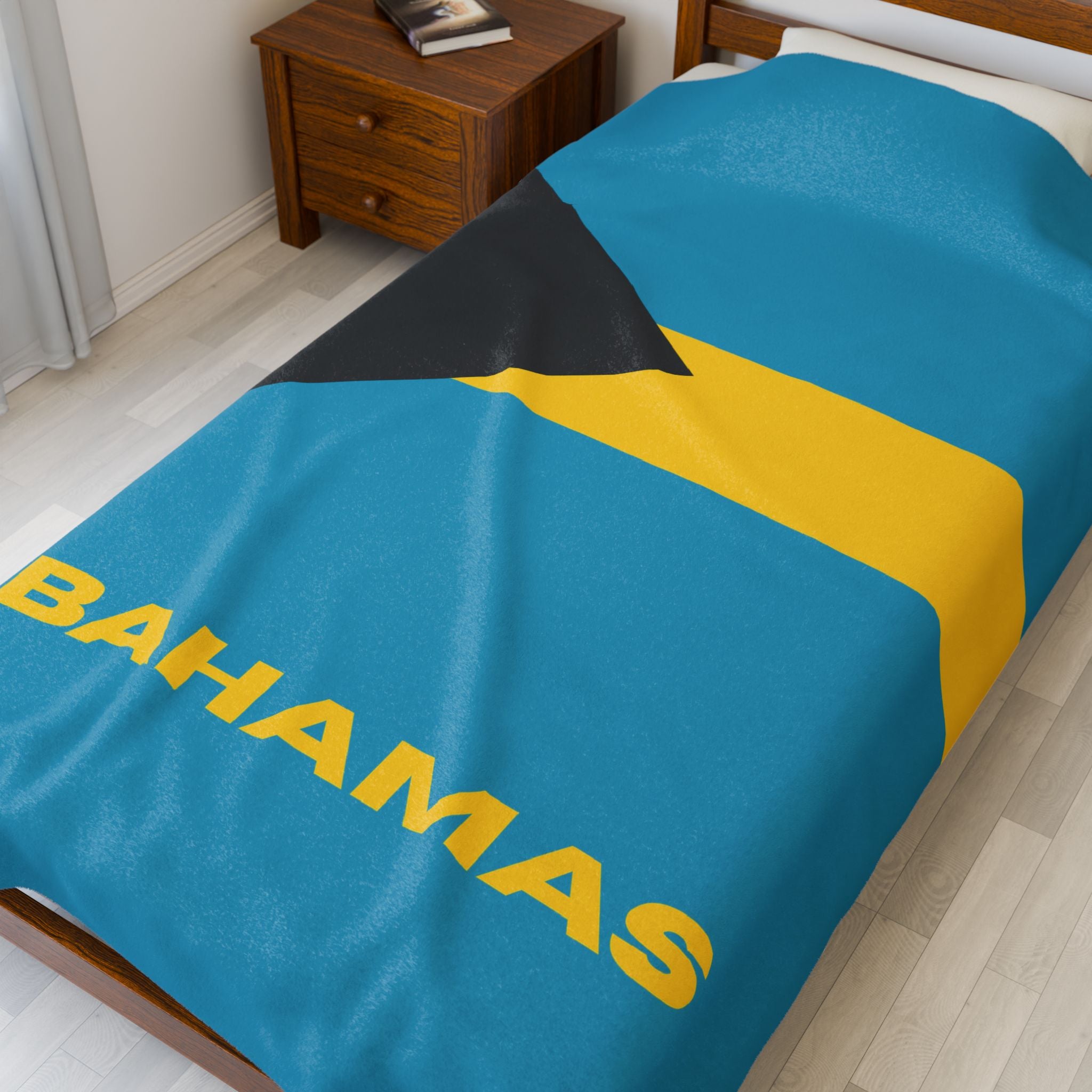 Bahamas Flag Velveteen Plush Blanket