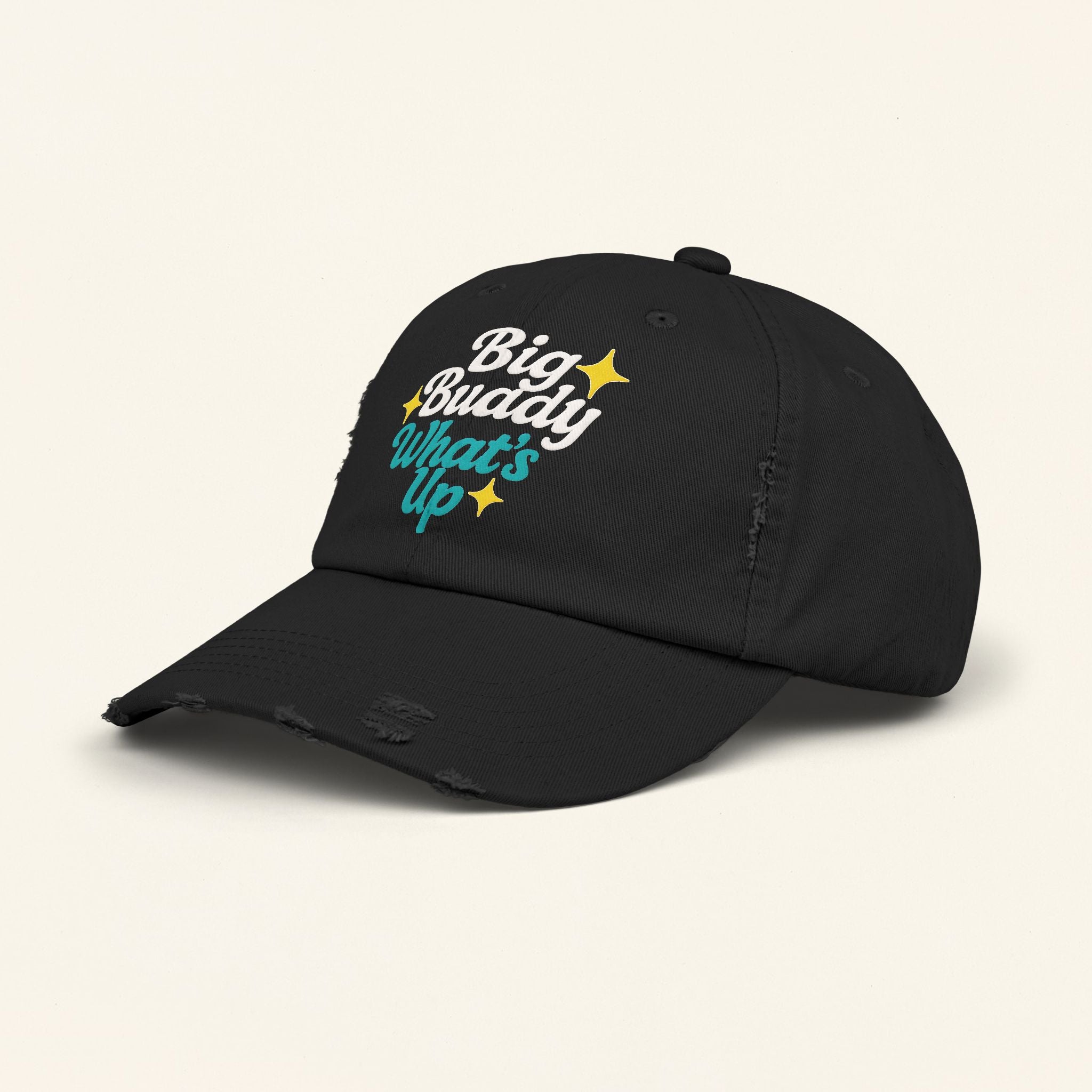 Big Buddy Whats Up Trendy Unisex Distressed Cap, Casual Hat, Gift for Friends, Summer AccessHeadwearory, Birthday Gift, Cool - Irie Blues Boutique