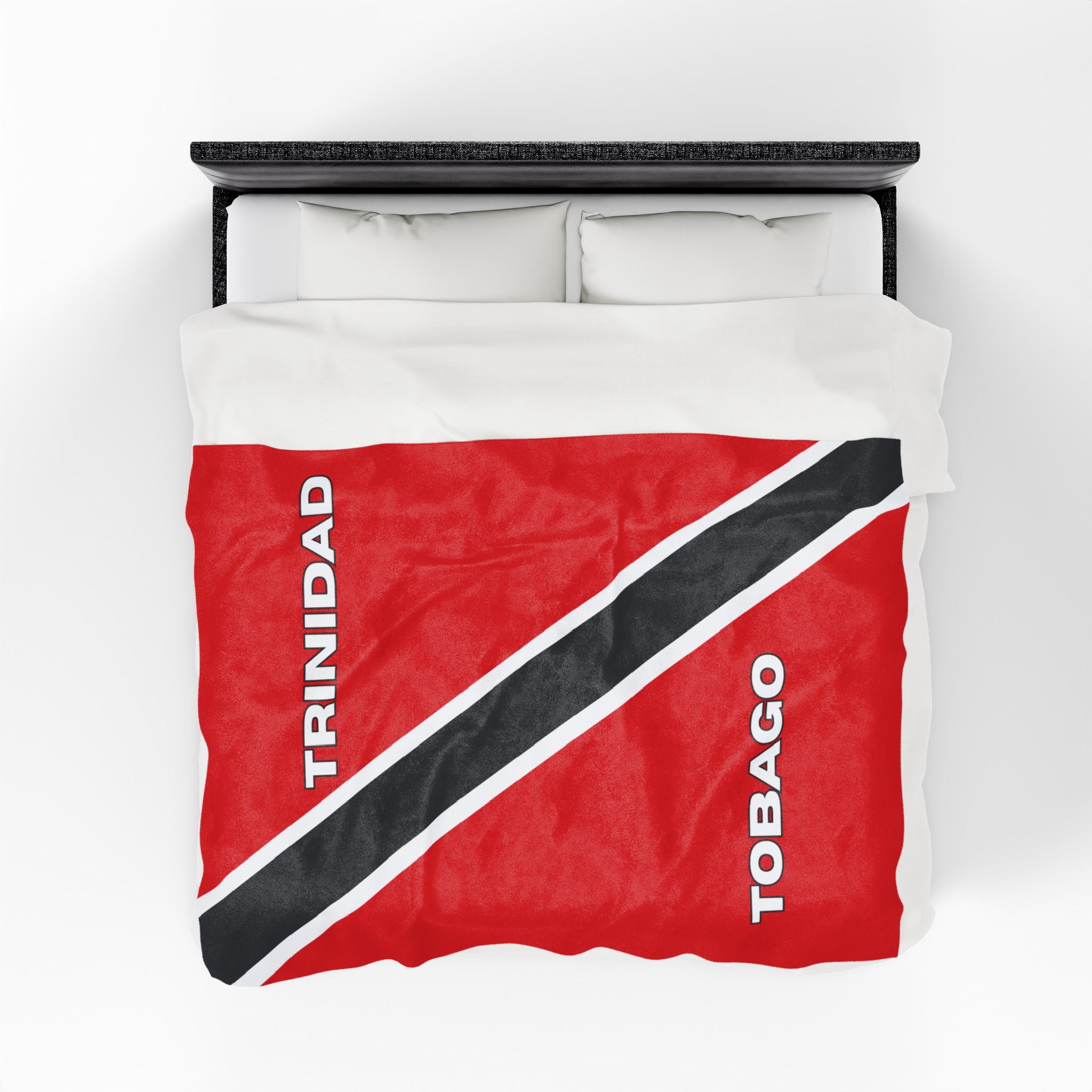 Trinidad Tobago Flag Velveteen Plush Blanket - Irie Blues Boutique