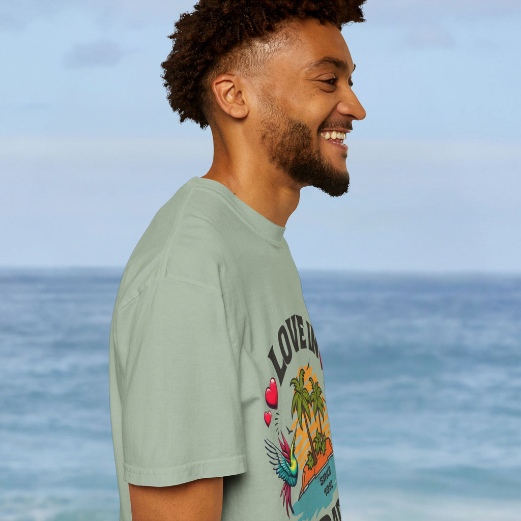 Love In Paradise Couples Personalized Date T-Shirt