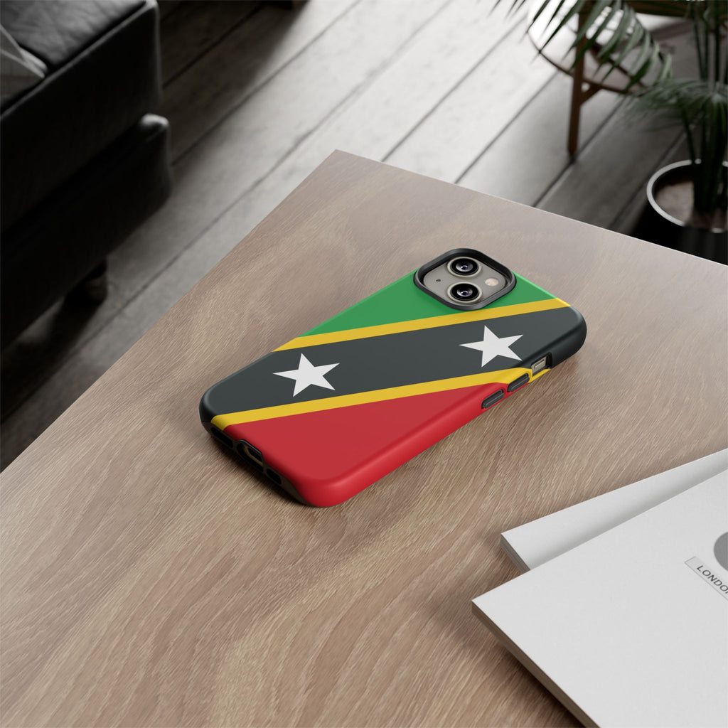 Saint Kitts and Nevis Flag Tough Phone Case -USVI Protective Phone Cover, Caribbean Flag Design, Flag Lover Gift, Island Phone Accessories, - Irie Blues Boutique