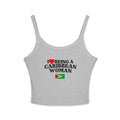 I Love Being A Caribbean Woman Pride Crop Spaghetti Strap