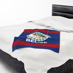 Belize Flag Velveteen Plush Blanket - Irie Blues Boutique