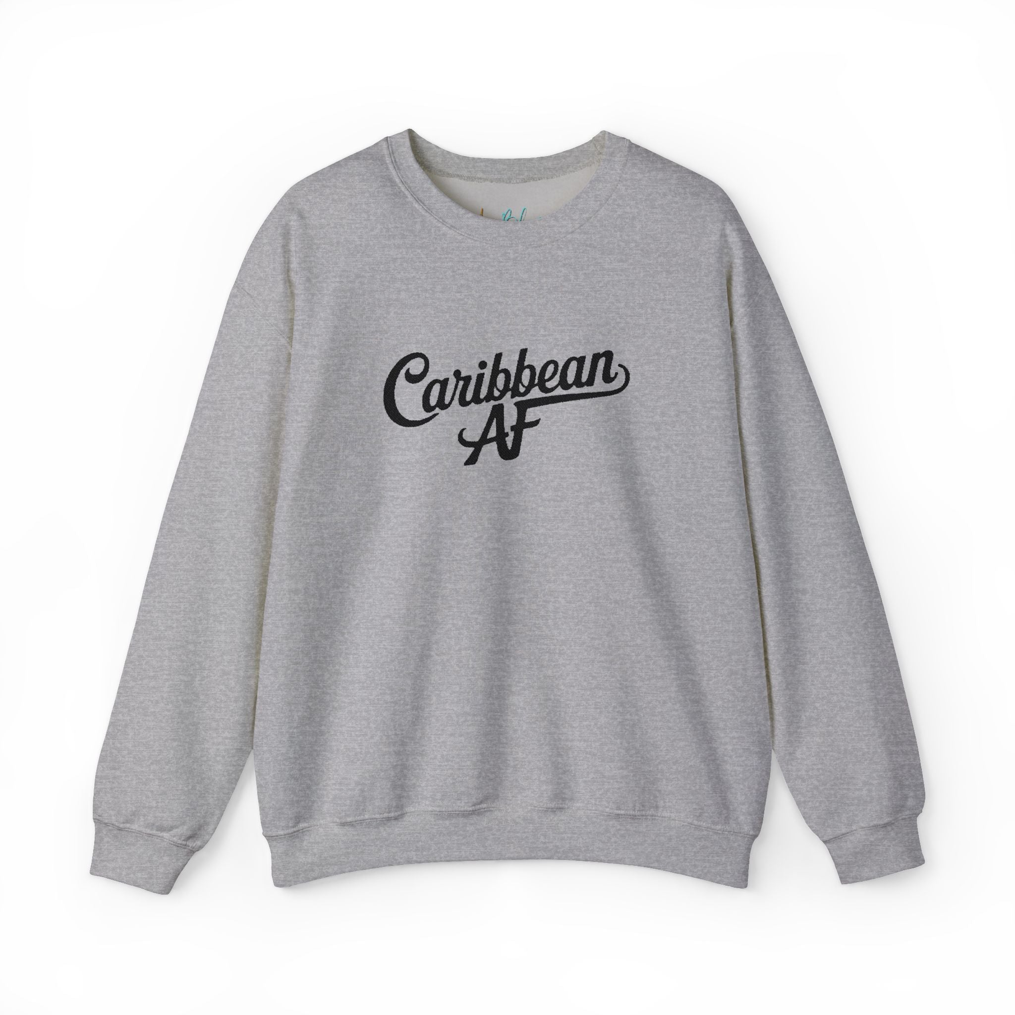 Caribbean AF White Embroidery Sweatshirt