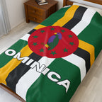 Dominica Flag Velveteen Plush Blanket