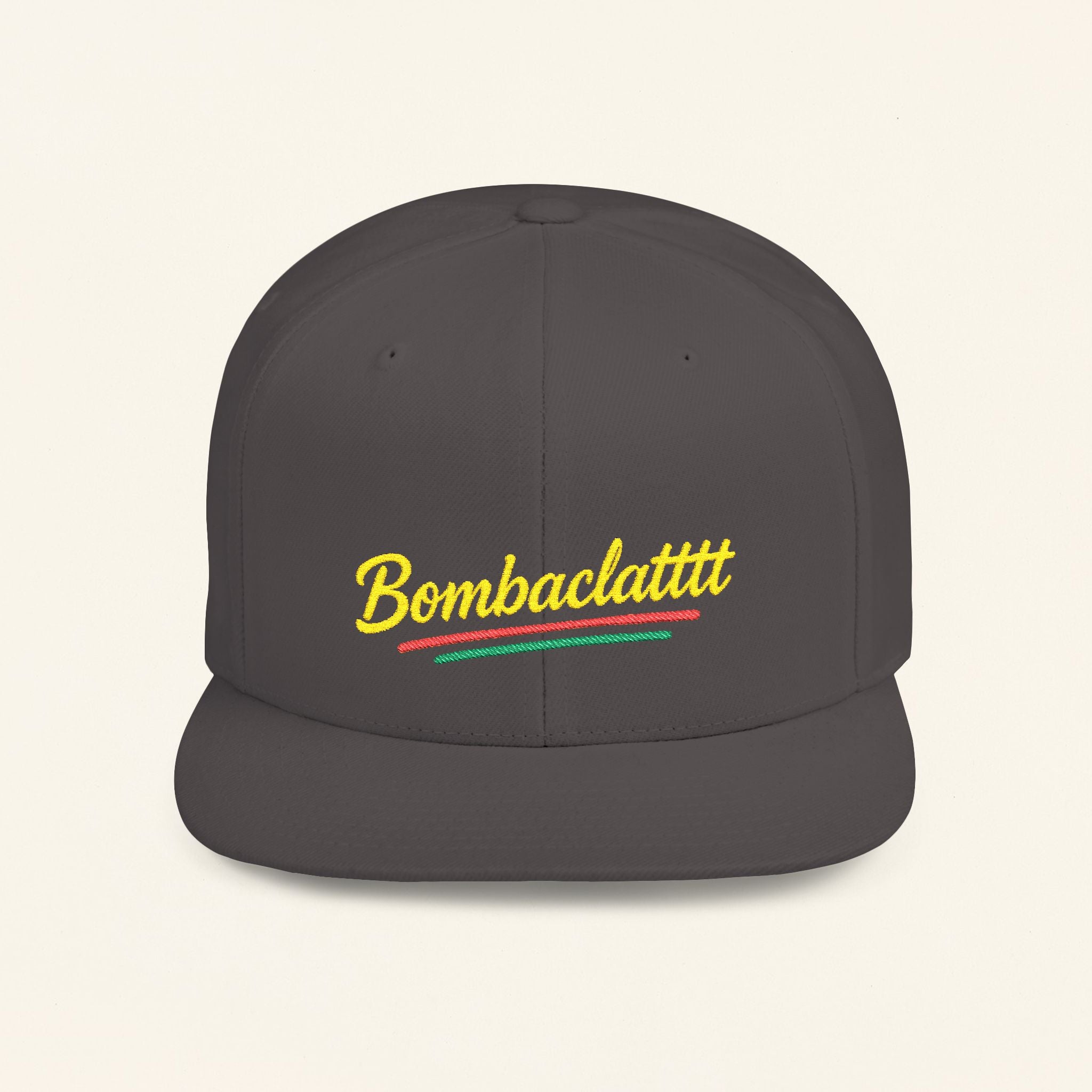 Jamaican Flat Bill Snapback Hat, Jamaican-Inspired Bombaclatt Cap, Rasta Hat, Reggae Snapback, Caribbean Baseball Cap, Tropical Headwear - Irie Blues Boutique