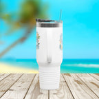 Mom's Best Insulated Travel Mug, 40oz - Floral Design, Gifts for Mom, Mother's Day, Travel Coffee Cup, Beach Trip, Eco-Friendly Mug - Irie Blues Boutique