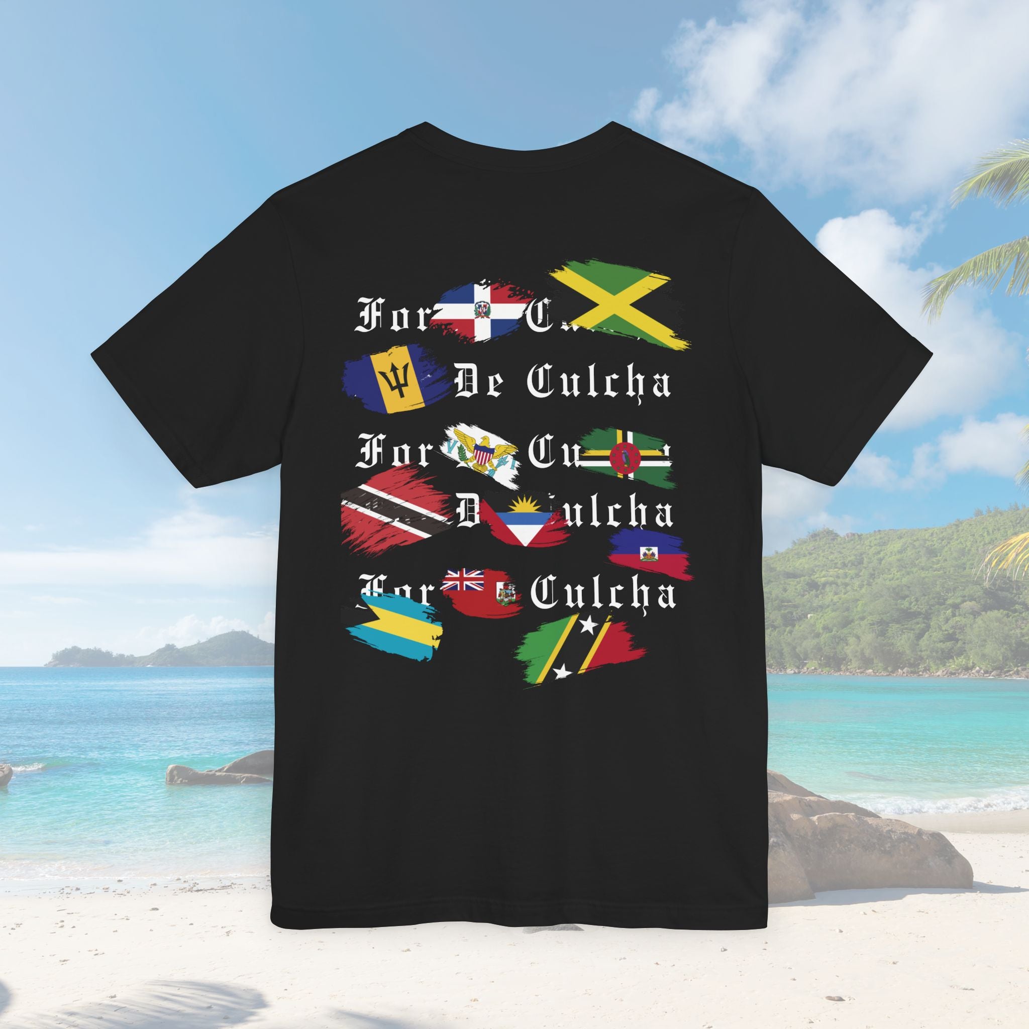 For The Culture Caribbean Flags Unisex T-Shirt - Irie Blues Boutique
