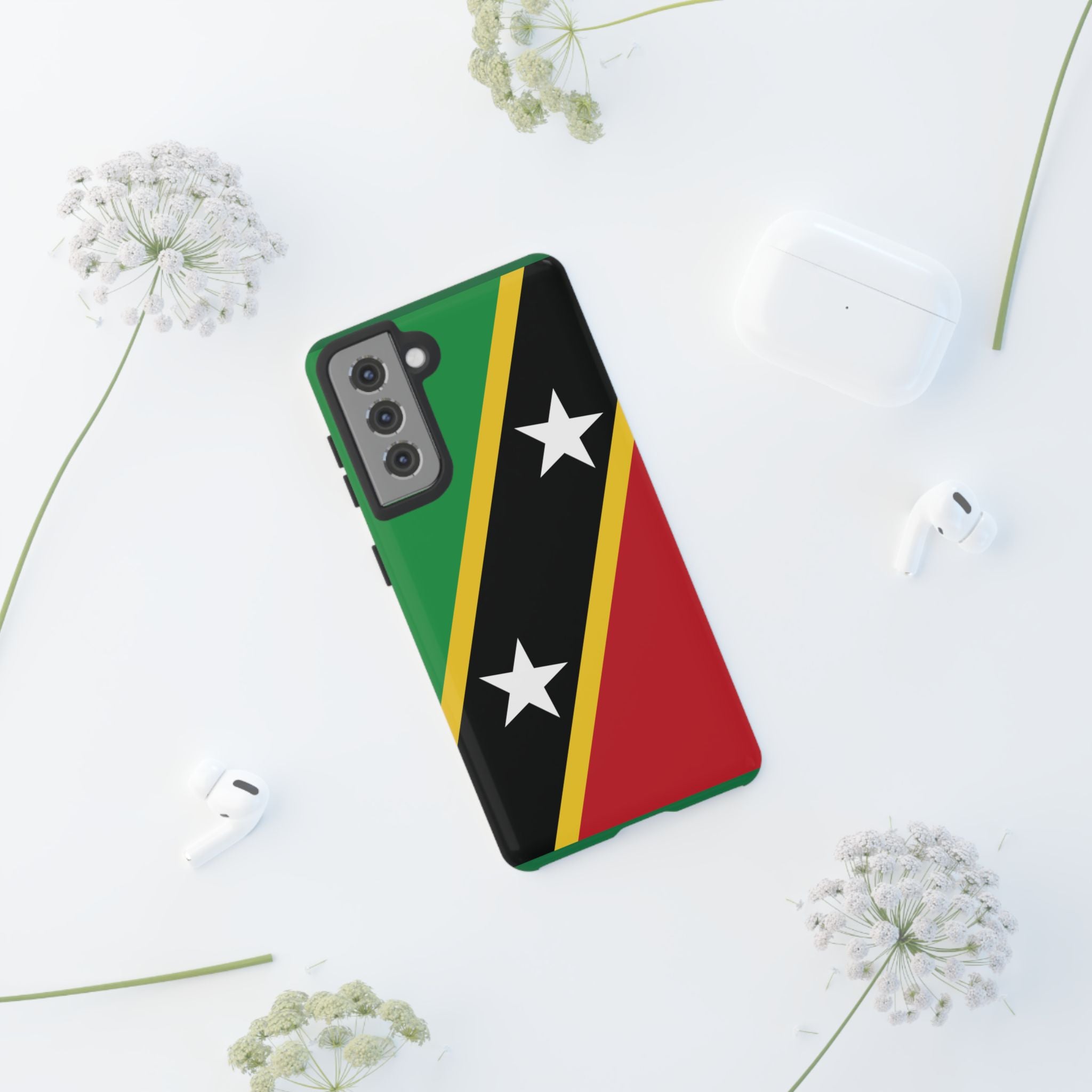 Saint Kitts and Nevis Flag Tough Phone Case -USVI Protective Phone Cover, Caribbean Flag Design, Flag Lover Gift, Island Phone Accessories, - Irie Blues Boutique