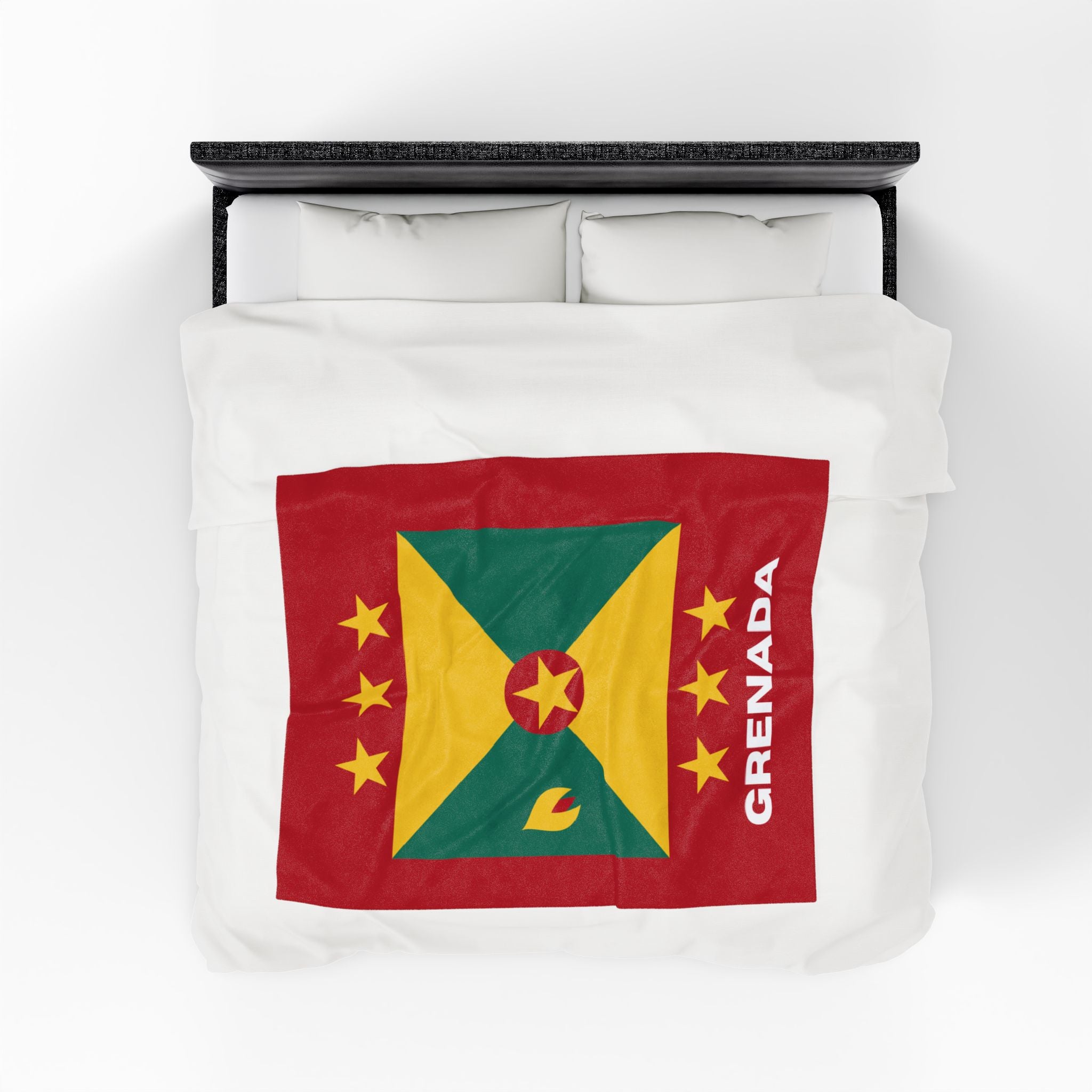 Grenada Flag Velveteen Plush Blanket - Irie Blues Boutique