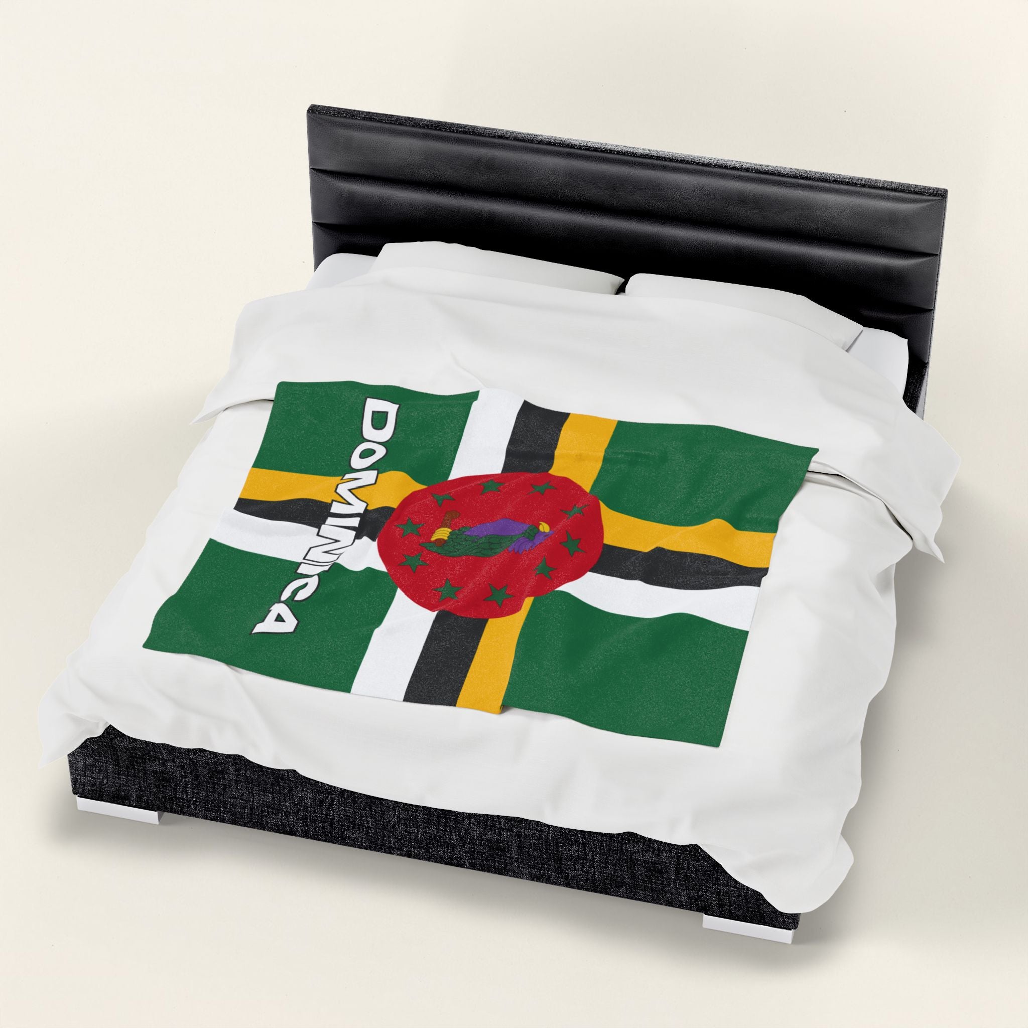 Dominica Flag Velveteen Plush Blanket