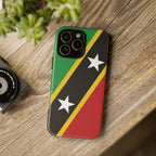 Saint Kitts and Nevis Flag Tough Phone Case -USVI Protective Phone Cover, Caribbean Flag Design, Flag Lover Gift, Island Phone Accessories, - Irie Blues Boutique