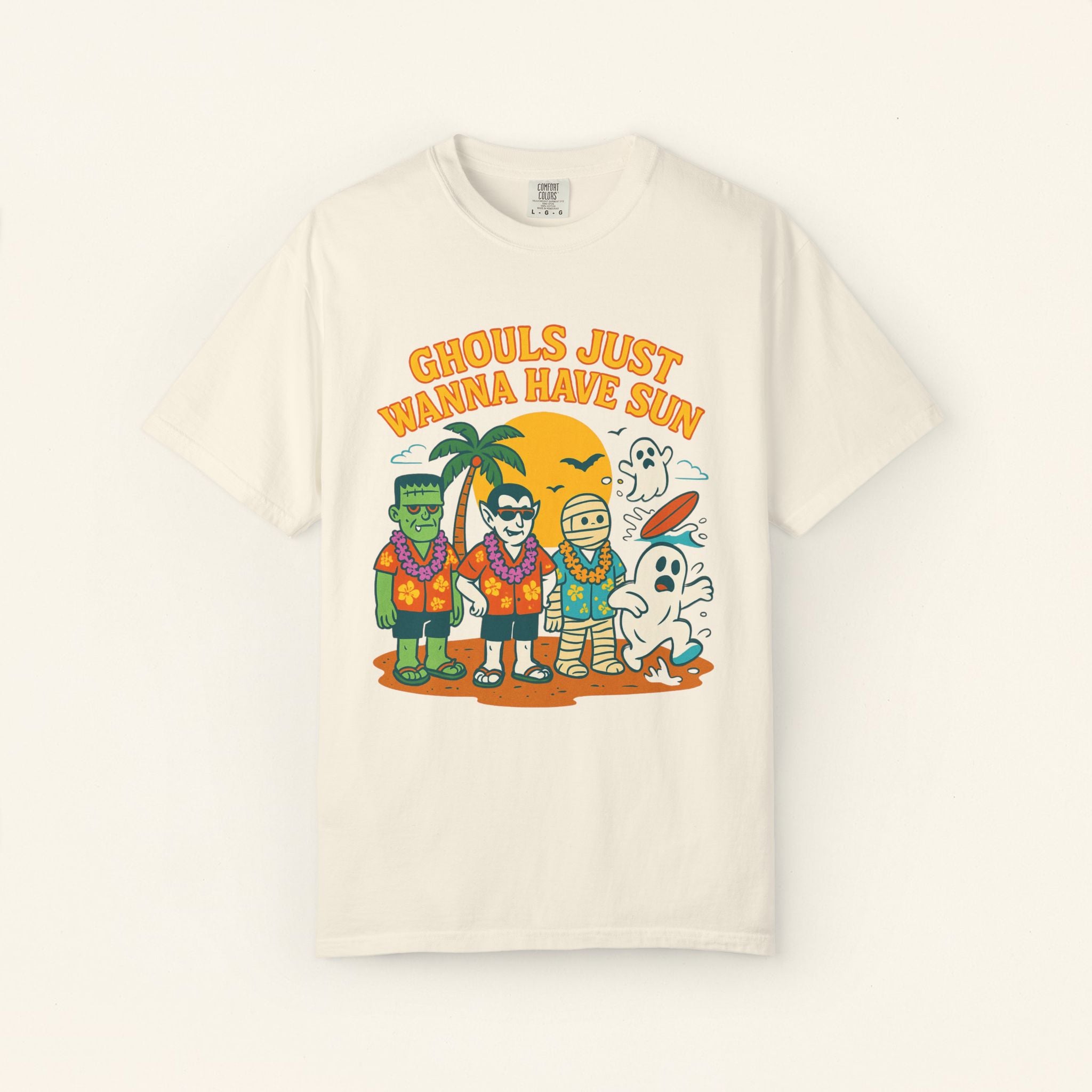 Halloween Beach Party T-Shirt, Fun Graphic Tee, Ghouls Just Wanna Have Sun Shirt, Unisex Casual Tee, Summer Vibes Shirt - Irie Blues Boutique