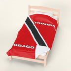 Trinidad Tobago Flag Velveteen Plush Blanket - Irie Blues Boutique